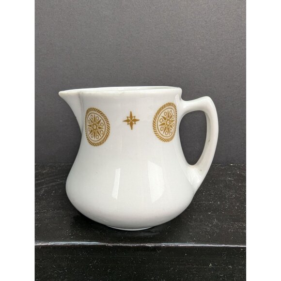 Shenango China 3 1/8" Restaurant Ware Individual Creamer R-26 Brown Design - Picture 1 of 6